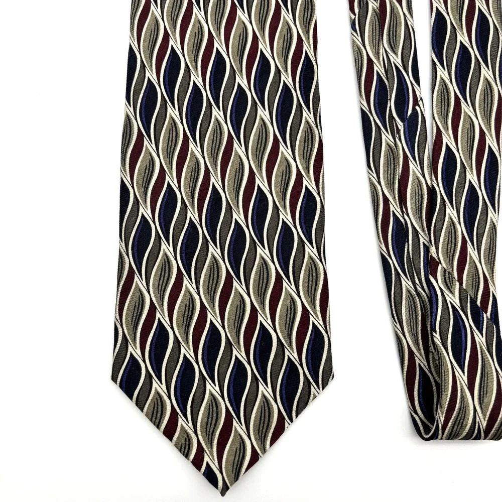 Lot of 3 1980s Louis Roth 100% Silk Multicolor Abstract Neckties 60